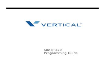 vertical sbx ip 320 user guide