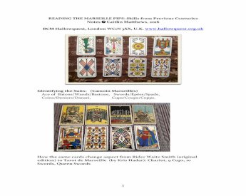 READING THE MARSEILLE PIPS July16 - Amazon tarot-3.s3. &middot; PDF  fileREADING THE MARSEILLE PIPS: Skills from Previous Centuries ... edition)  to Tarot de Marseille (by Kris Hadar): Chariot, - [PDF Document]
